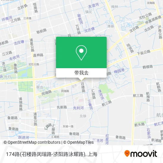 174路(召楼路闵瑞路-济阳路泳耀路)地图