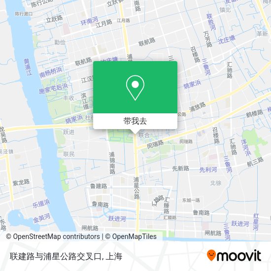 联建路与浦星公路交叉口地图