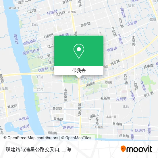 联建路与浦星公路交叉口地图