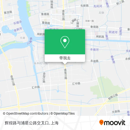 辉煌路与浦星公路交叉口地图