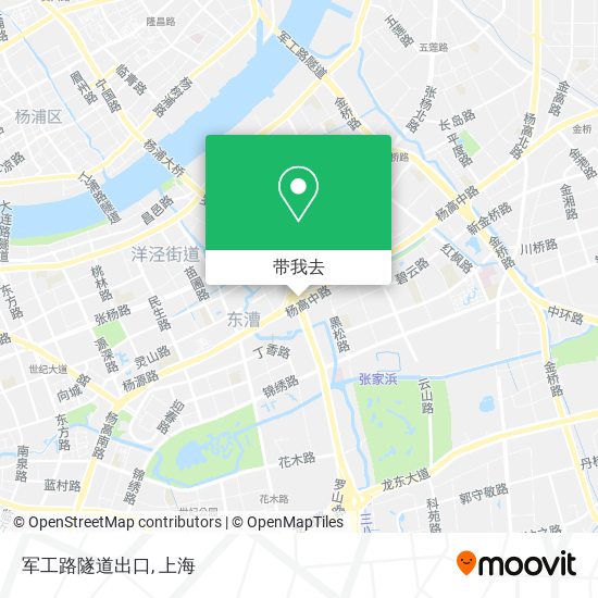 军工路隧道出口地图