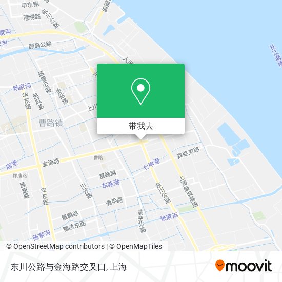 东川公路与金海路交叉口地图