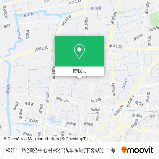 松江11路(洞泾中心村-松江汽车东站(下客站))地图