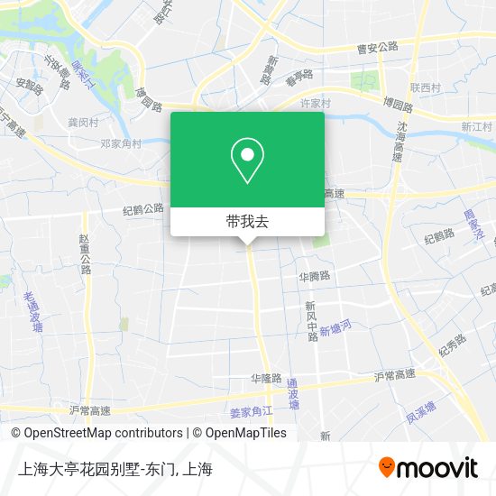上海大亭花园别墅-东门地图