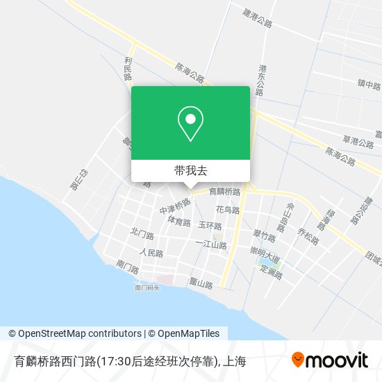 育麟桥路西门路(17:30后途经班次停靠)地图