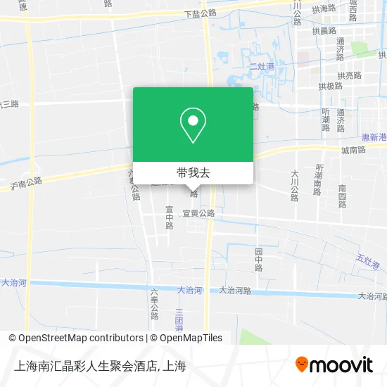 上海南汇晶彩人生聚会酒店地图
