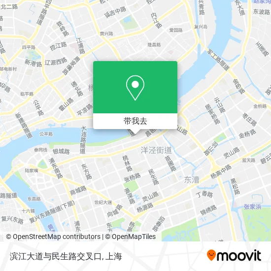 滨江大道与民生路交叉口地图