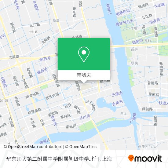 华东师大第二附属中学附属初级中学北门地图
