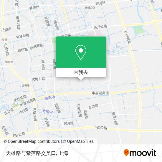 天雄路与紫萍路交叉口地图