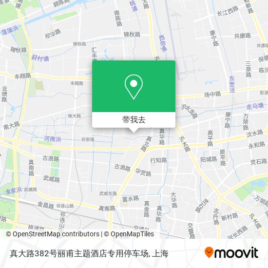 真大路382号丽甫主题酒店专用停车场地图