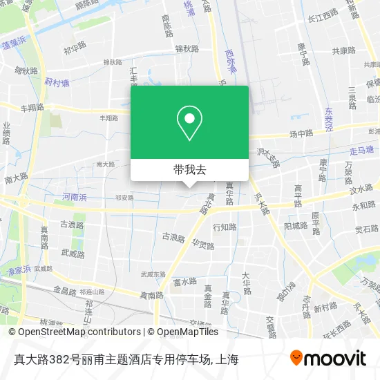 真大路382号丽甫主题酒店专用停车场地图