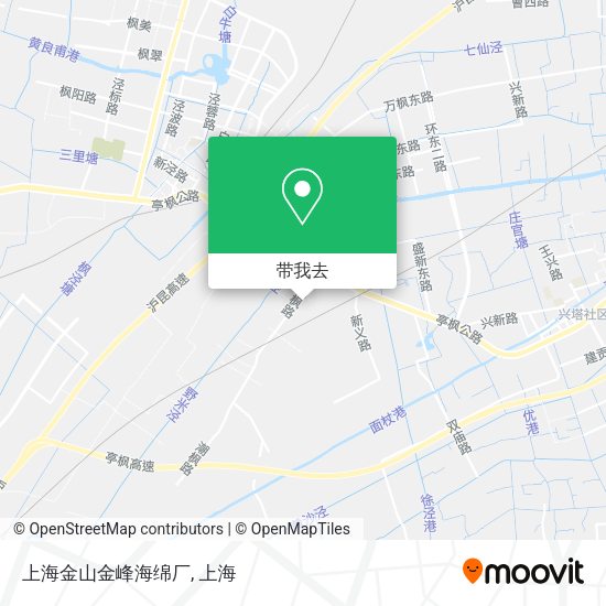 上海金山金峰海绵厂地图