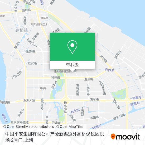 中国平安集团有限公司产险新渠道外高桥保税区职场-2号门地图