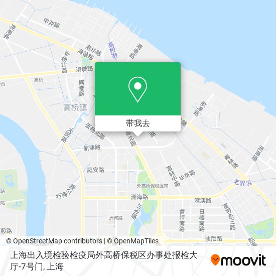 上海出入境检验检疫局外高桥保税区办事处报检大厅-7号门地图