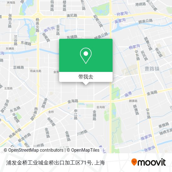 浦发金桥工业城金桥出口加工区71号地图