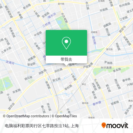 电脑福利彩票闵行区七莘路投注1站地图