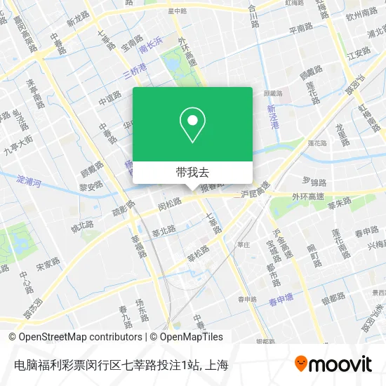 电脑福利彩票闵行区七莘路投注1站地图