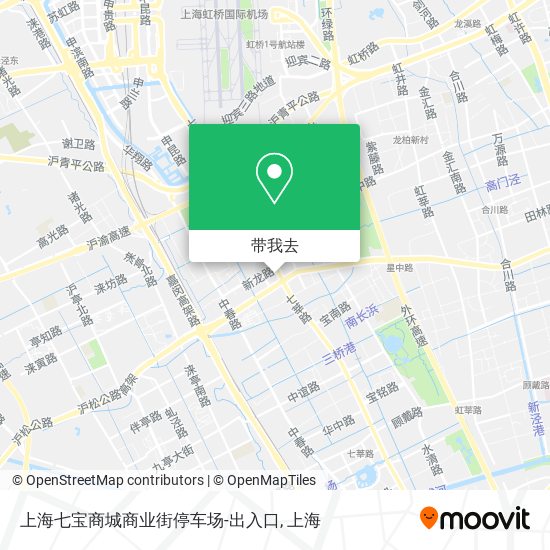 上海七宝商城商业街停车场-出入口地图