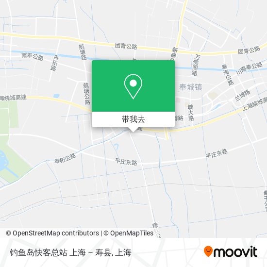 钓鱼岛快客总站  上海 – 寿县地图