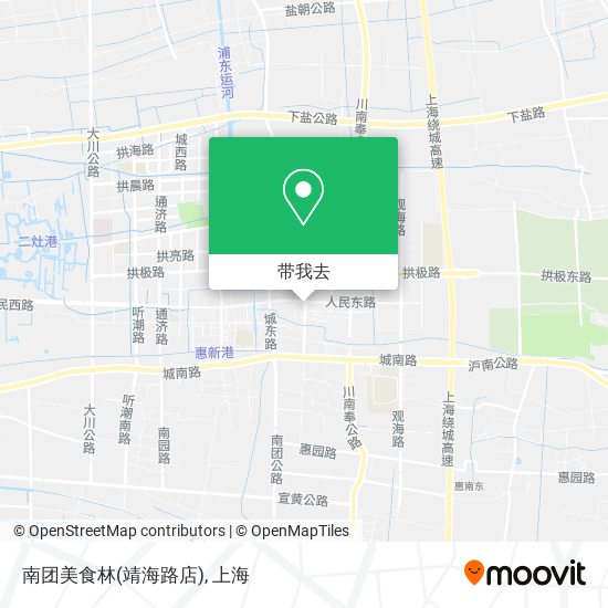 南团美食林(靖海路店)地图