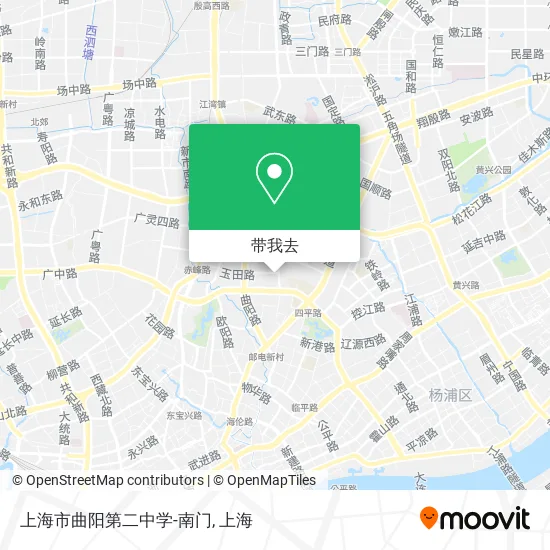 上海市曲阳第二中学-南门地图