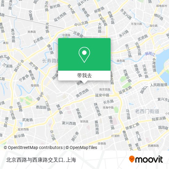 北京西路与西康路交叉口地图