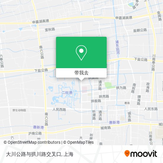 大川公路与拱川路交叉口地图