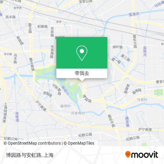 博园路与安虹路地图