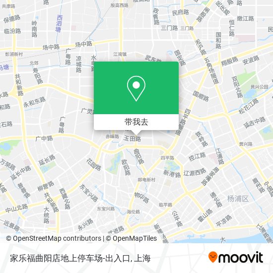 家乐福曲阳店地上停车场-出入口地图