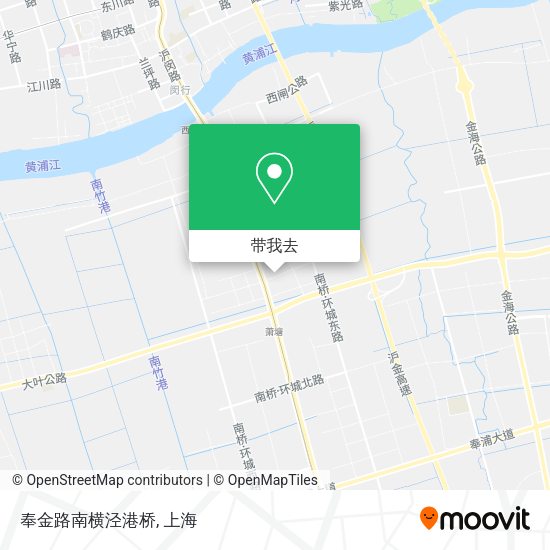 奉金路南横泾港桥地图