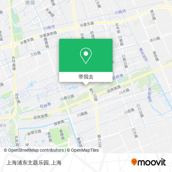 上海浦东主题乐园地图