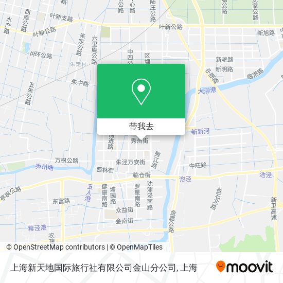 上海新天地国际旅行社有限公司金山分公司地图