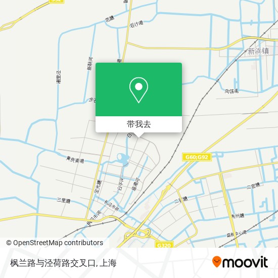 枫兰路与泾荷路交叉口地图