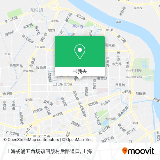 上海杨浦五角场镇闸殷村后路道口地图