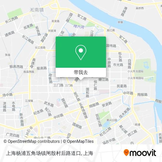 上海杨浦五角场镇闸殷村后路道口地图