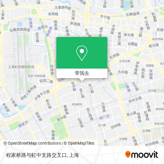 程家桥路与虹中支路交叉口地图