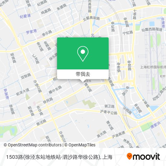 1503路(徐泾东站地铁站-泗沙路华徐公路)地图