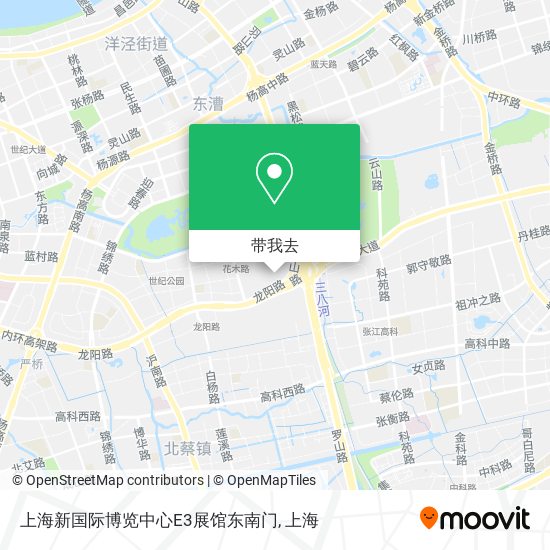 上海新国际博览中心E3展馆东南门地图