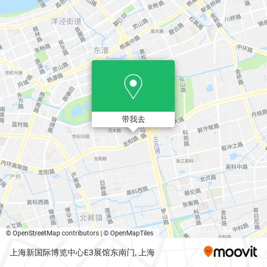 上海新国际博览中心E3展馆东南门地图
