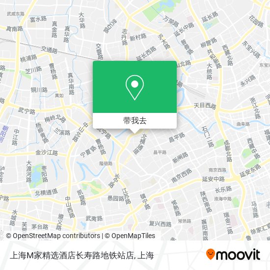 上海M家精选酒店长寿路地铁站店地图