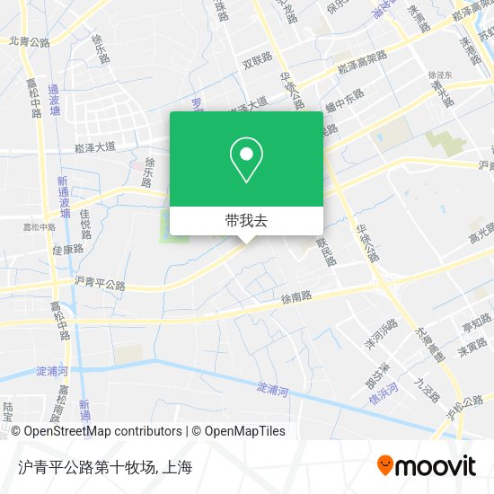 沪青平公路第十牧场地图