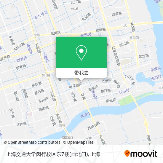 上海交通大学闵行校区东7楼(西北门)地图