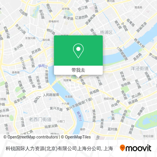 科锐国际人力资源(北京)有限公司上海分公司地图