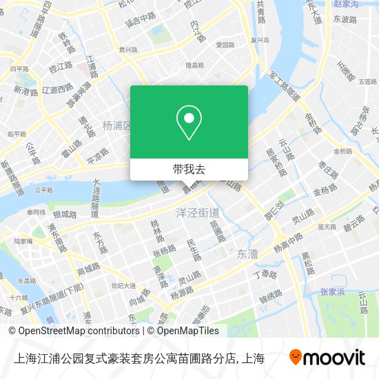 上海江浦公园复式豪装套房公寓苗圃路分店地图