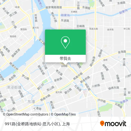 991路(金桥路地铁站-思凡小区)地图