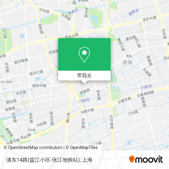 浦东14路(益江小区-张江地铁站)地图