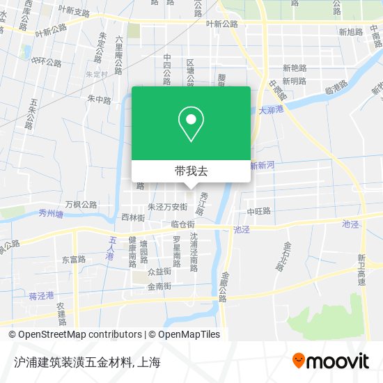 沪浦建筑装潢五金材料地图