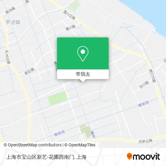 上海市宝山区新艺-花圃西南门地图