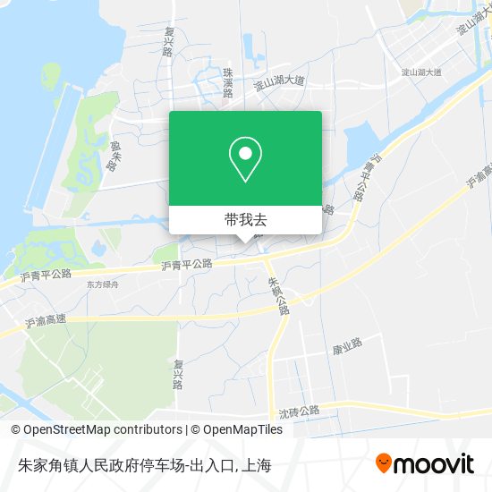 朱家角镇人民政府停车场-出入口地图
