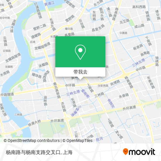 杨南路与杨南支路交叉口地图